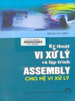 Kỹ Thuật Vi Xử Lý Và Lập Trình Assembly Cho Hệ Vi Xử Lý