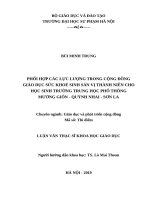 PHỐI hợp các lực LƯỢNG TRONG CỘNG ĐỒNG GIÁO dục sức KHOẺ SINH sản vị THÀNH NIÊN CHO học SINH TRƯỜNG TRUNG học PHỔ THÔNG MƯỜNG GIÔN   QUỲNH NHAI   sơn LA 