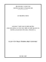 GIÁO dục ý THỨC bảo vệ môi TRƢỜNG CHO CỘNG ĐỒNG các dân tộc THIỂU số TRÊN địa bàn xã MƢỜNG lựm, HUYỆN yên CHÂU, TỈNH sơn LA 