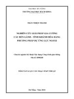 Nghiên cứu giải pháp gia cường cầu bến gành   tỉnh khánh hòa bằng phương pháp dự ứng lực ngoài