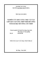 Nghiên cứu khả năng chịu cắt tại liên kết cột ống thép nhồi bê tông với dầm bẹt bê tông cốt thép