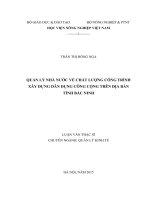QUẢN lý NHÀ nước về CHẤT LƯỢNG CÔNG TRÌNH xây DỰNG dân DỤNG CÔNG CỘNG TRÊN địa bàn TỈNH bắc NINH 