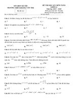 Đề Kiểm tra khối 12 năm học 20192020 THPT Hoàng Văn Thụ
