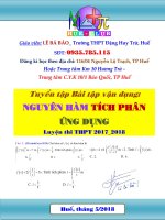 VẬN DỤNG TÍCH PHÂN