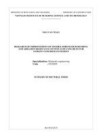 Nghiên cứu nâng cao cường độ chịu kéo khi uốn và khả năng chống mài mòn của bê tông cát mịn đối với mặt đường bê tông xi măng tt tiếng anh 