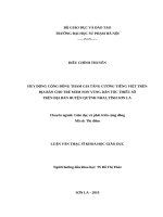 HUY ĐỘNG CỘNG ĐỒNG THAM GIA TĂNG CƯỜNG TIẾNG VIỆT TRÊN địa bàn CHO TRẺ mầm NON VÙNG dân tộc THIỂU số TRÊN địa bàn HUYỆN QUỲNH NHAI, TỈNH sơn LA 