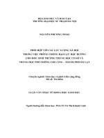 PHỐI hợp với các lực LƯỢNG xã hội TRONG VIỆC PHÒNG CHỐNG bạo lực học ĐƯỜNG CHO HOC SINH TRƯỜNG TRUNG học cơ sở và TRUNG học PHỔ THÔNG CHI LĂNG – THÀNH PHỐ đà lạt 