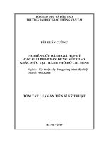 NGHIÊN cứu ĐÁNH GIÁ hợp lý các GIẢI PHÁP xây DỰNG nút GIAO KHÁC mức tại THÀNH PHỐ hồ CHÍ MINH  tt 