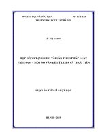 Hợp đồng tặng cho tài sản theo pháp luật Việt Nam, Một số vấn đề lý luận và thực tiễn