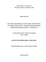 HUY ĐỘNG CỘNG ĐỒNG xây DỰNG NÔNG THÔN mới tại xã có điều KIỆN KINH tế   xã hội đặc BIỆT KHÓ KHĂN TRÊN địa bàn HUYỆN MƯỜNG LA, TỈNH sơn LA 
