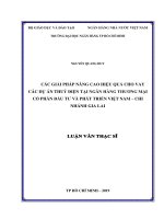 Các giải pháp nâng cao hiệu quả cho vay các dự án thuỷ điện tại ngân hàng TMCP đầu tư và phát triển việt nam chi nhánh gia lai (luận văn thạc sĩ) 