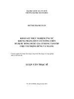 Khảo sát thực nghiệm ứng xử khung phẳng BTCT có tường chèn đã bị hư hỏng được gia cố bằng tấm FRP chịu tải trọng đứng và ngang