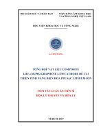 Tổng hợp vật liệu composite LiFe1=xMxPO4graphene làm cathode để cải thiện tính năng điện hoá pin lithium io (tt) 