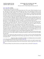 Đề thi HK 1 ngữ văn 10 THPT chuyên sư phạm hà nội   2019 2020   có lời giải