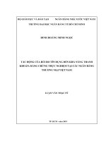 Tác động của rủi ro tín dụng đến khả năng thanh khoản bằng chứng thực nghiệm tại các ngân hàng thương mại việt nam (luận văn thạc sĩ) 