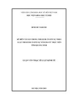 Kê biên tài sản trong thi hành án dân sự theo Luật thi hành án dân sự năm 2014 từ thực tiễn tỉnh Quảng Ninh (Luận văn thạc sĩ)