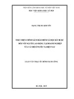 Thực hiện chính sách BHXH bắt buộc đối với người lao động tại doanh nghiệp vừa và nhỏ ở nước ta hiện nay (Luận văn thạc sĩ)