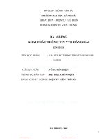 Bài Giảng Khai Thác Thông Tin VTĐ Hàng Hải GMDSS