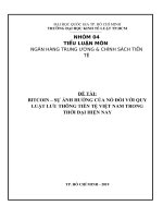 Tiểu luận môn Ngân hàng Trung ương và chính sách tiền tệ: Bitcoin – Sự ảnh hưởng của nó đối với quy luật lưu thông tiền tệ Việt Nam trong thời đại hiện nay