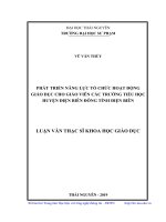 Phát triển năng lực tổ chức hoạt động giáo dục cho giáo viên các trường tiểu học huyện điện biên đông tỉnh điện biên 