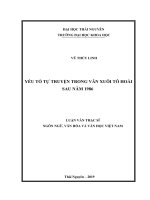 Yếu tố tự truyện trong văn xuôi tô hoài sau năm 1986 