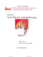 Giáo trình nguyên lý cắt kim loại