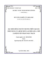 ĐẶC ĐIỂM HÌNH ẢNH TỔN THƯƠNG TRÊN XQUANG PHỔI THẲNG CỦA BỆNH NHÂN LAO PHỔI AFB (+) MỚI TẠI BỆNH VIỆN PHẠM NGỌC THẠCH