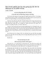 Một số kinh nghiệm giáo dục tấm gương đạo đức hồ chí minh qua các tác phẩm văn học ở trường mầm non 