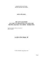 Đề xuất giải pháp lưu trữ và chia sẻ file an toàn cho trường đại học tài chính   marketing