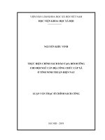 Thực hiện chính sách đào tạo, bồi dưỡng cho đội ngũ cán bộ, công chức cấp xã ở tỉnh Ninh Thuận hiện nay (Luận văn thạc sĩ)