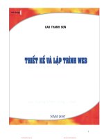 Tài liệu Thiết kế và lập trình Web