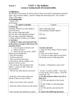 GA Anh 7 kỳ 1 soạn theo phát triển năng lực