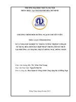 Tiểu luận tình huống: Xử lý doanh nghiệp tư nhân Cường Thịnh vi phạm sử dụng hóa đơn bất hợp pháp trong hồ sơ thuế tại phường An Thạnh, thị xã Hòng Ngự, Đồng Tháp