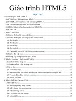 GIÁO TRÌNH HTML5
