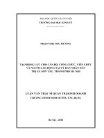 Tạo động lực cho cán bộ, công chức, viên chức và người lao động tại ủy ban nhân dân thị xã sơn tây, thành phố hà nội 