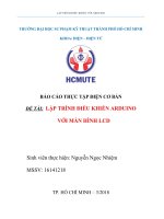 LẬP TRÌNH ĐIỂU KHIỂN ARDUINO VỚI MÀN HÌNH LCD