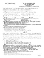 05 đề thi KSCL môn sinh lớp 12  sở giáo dục hưng yên năm 2020 