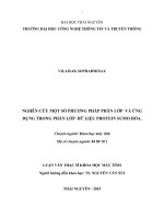 Nghiên cứu một số phương pháp phân lớp và ứng dụng trong phân lớp dữ liệu protein sumo hóa 