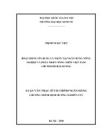 Hoạt động tín dụng cá nhân tại ngân hàng nông nghiệp và phát triển nông thôn việt nam chi nhánh hải dương 