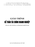Giáo trình kế toán tài chính doanh nghiệp   dùng cho sinh viên đại học, cao đẳng chuyên ngành kế toán 