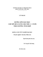 Hướng dẫn dạy học chủ đề mùa xuân cho trẻ 4   5 tuổi theo hướng tích cực (2014) 