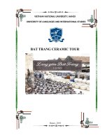 Tiếng anh du lịch Marketing plan for Làng gốm Bát Tràng