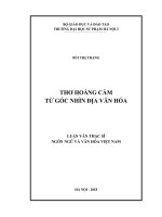 Thơ hoàng cầm từ góc nhìn địa văn hóa (LVThS k20) 