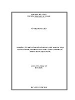 Nghiên cứu biến tính bã mía bằng axit maleic làm chất hấp phụ methylene xanh và ion cadimi cd2+ trong dung dịch nước
