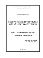 Ngôn ngữ nghệ thuật truyện viết về loài vật của tô hoài (2014) 