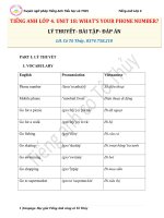 LOP 4  UNIT 18  LY THUYET  BAI TAP  DAP AN 