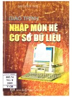 Giáo trình nhập môn hệ cơ sở dữ liệu 