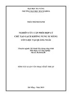 Nghiên cứu cấp phối hợp lý chế tạo gạch không nung xi măng cốt liệu tại quảng ngãi