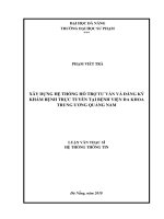 Xây dựng hệ thống hỗ trợ tư vấn và đăng ký khám bệnh trực tuyến tại bệnh viện đa khoa trung ương quảng nam
