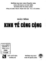 Giáo trình kinh tế công cộng  tập 1 
